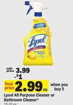 Meijer Lysol All Purpose Cleaner or Bathroom Cleaner offer