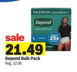 Meijer Depend Bulk Pack offer