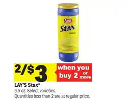 Meijer LAY'S Stax offer