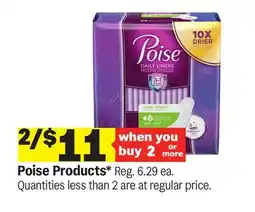 Meijer Poise Products offer