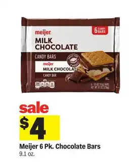 Meijer Meijer 6 Pk. Chocolate Bars offer
