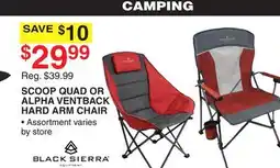 Dunham's Sports SCOOP QUAD OR ALPHA VENTBACK HARD ARM CHAIR offer