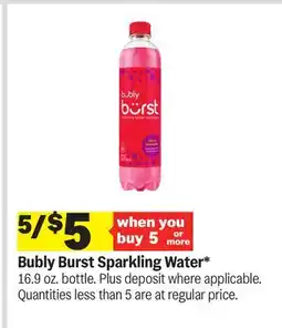 Meijer Bubly Burst Sparkling Water offer