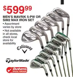 Dunham's Sports MEN'S MAVRIK 5-PW OR SIM2 MAX IRON SET offer