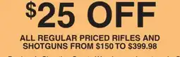 Dunham's Sports ALL REGULAR PRICED RIFLES AND SHOTGUNS offer