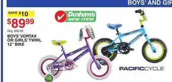 Dunham's Sports BOYS' VORTAX OR GIRLS' TWIRL 12 BIKE offer