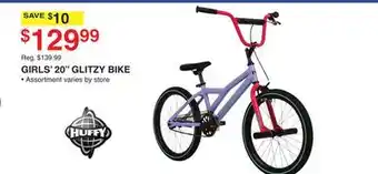 Dunham's Sports HUFFY GIRLS' 20 GLITZY BIKE offer