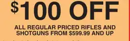 Dunham's Sports ALL REGULAR PRICED RIFLES AND SHOTGUNS offer