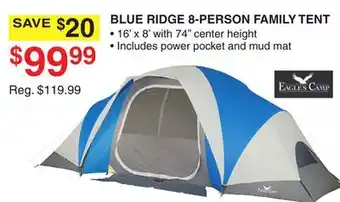 Dunham's Sports BLUE RIDGE 8-PERSON FAMILY TENT offer
