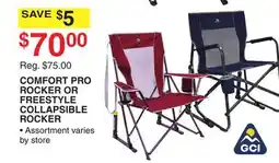 Dunham's Sports COMFORT PRO ROCKER OR FREESTYLE COLLAPSIBLE ROCKER offer