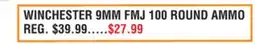 Dunham's Sports WINCHESTER 9MM FMJ 100 ROUND AMMO offer