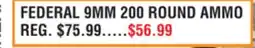 Dunham's Sports FEDERAL 9MM 200 ROUND AMMO offer