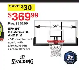 Dunham's Sports SFA 54 BACKBOARD AND RIM offer