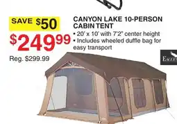 Dunham's Sports CANYON LAKE 10-PERSON CABIN TENT offer