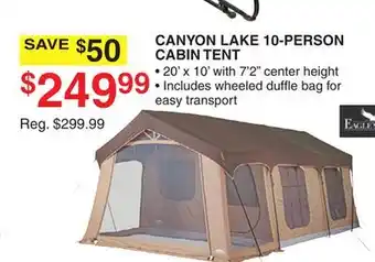 Dunham's Sports CANYON LAKE 10-PERSON CABIN TENT offer