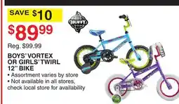 Dunham's Sports BOYS' VORTEX OR GIRLS' TWIRL 12 BIKE offer