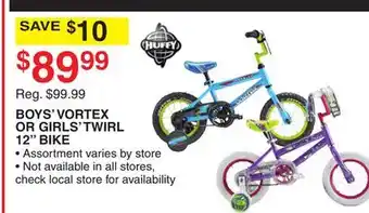 Dunham's Sports BOYS' VORTEX OR GIRLS' TWIRL 12 BIKE offer