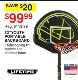 Dunham's Sports 32 YOUTH PORTABLE BACKBOARD offer
