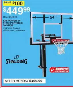 Dunham's Sports SFS POWER 54 91002 PORTABLE SYSTEM offer