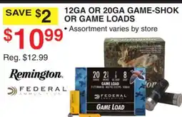 Dunham's Sports 12GA OR 20GA GAME-SHOK OR GAME LOADS offer