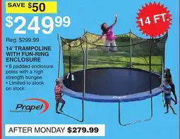 Dunham's Sports 14' TRAMPOLINE WITH FUN-RING ENCLOSURE offer
