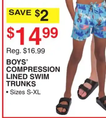 Dunham's Sports BOYS' COMPRESSION LINED SWIM TRUNKS offer