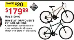 Dunham's Sports BOYS' 24 OR WOMEN'S 26 INCLINE BIKE offer