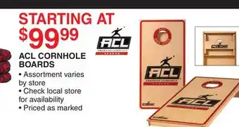 Dunham's Sports ACL CORNHOLE BOARDS offer