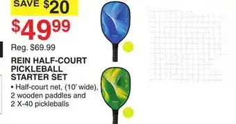 Dunham's Sports REIN HALF-COURT PICKLEBALL STARTER SET offer