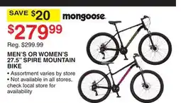Dunham's Sports MEN'S OR WOMEN'S 27.5 SPIRE MOUNTAIN BIKE offer