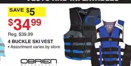 Dunham's Sports 4 BUCKLE SKI VEST offer