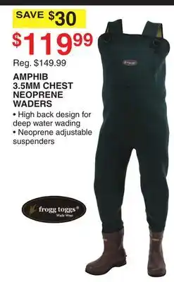 Dunham's Sports AMPHIB 3.5MM CHEST NEOPRENE WADERS offer