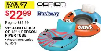 Dunham's Sports 53 RAPID RIDER OR 48 1-PERSON RIVER TUBE offer