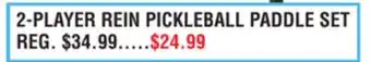 Dunham's Sports FRANKLIN 2-PLAYER REIN PICKLEBALL PADDLE SET offer