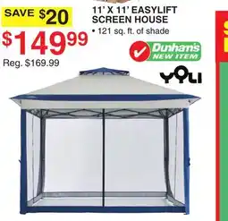Dunham's Sports YOLI 11' X 11' EASYLIFT SCREEN HOUSE offer