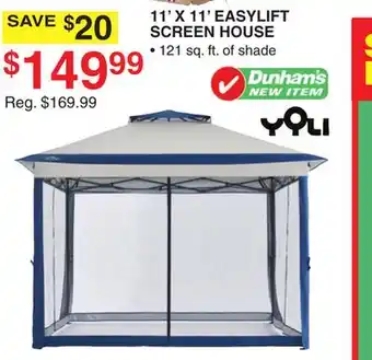Dunham's Sports YOLI 11' X 11' EASYLIFT SCREEN HOUSE offer