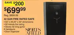 Dunham's Sports SPORTS AFIELD 42 GUN FIRE RATED SAFE offer