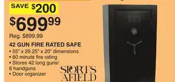 Dunham's Sports SPORTS AFIELD 42 GUN FIRE RATED SAFE offer