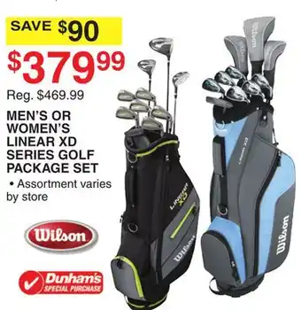 Dunham's Sports MEN'S OR WOMEN'S LINEAR XD SERIES GOLF PACKAGE SET offer