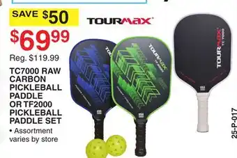 Dunham's Sports TOURMAX TC7000 RAW CARBON PICKLEBALL PADDLE OR TF2000 PICKLEBALL PADDLE SET offer