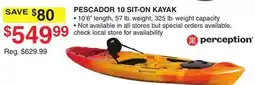 Dunham's Sports PESCADOR 10 SIT-ON KAYAK offer