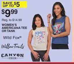 Dunham's Sports WOMEN'S AMERICANA TEE OR TANK offer