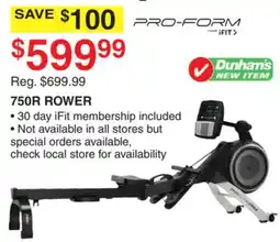 Dunham's Sports 750R ROWER offer