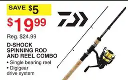 Dunham's Sports D-SHOCK SPINNING ROD AND REEL COMBO offer