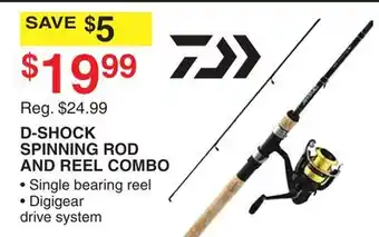 Dunham's Sports D-SHOCK SPINNING ROD AND REEL COMBO offer
