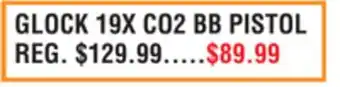 Dunham's Sports GLOCK 19X CO2 BB PISTOL offer