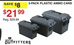 Dunham's Sports 3-PACK PLASTIC AMMO CANS offer