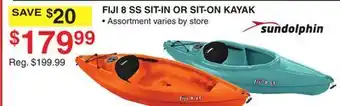 Dunham's Sports SUNDOLPHIN 8 SS SIT-IN OR SIT-ON KAYAK offer