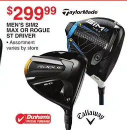 Dunham's Sports MEN'S SIM2 MAX OR ROGUE ST DRIVER offer