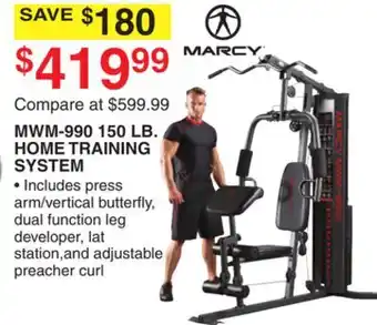 Dunham's Sports MWM-990 150 LB. HOME TRAINING SYSTEM offer
